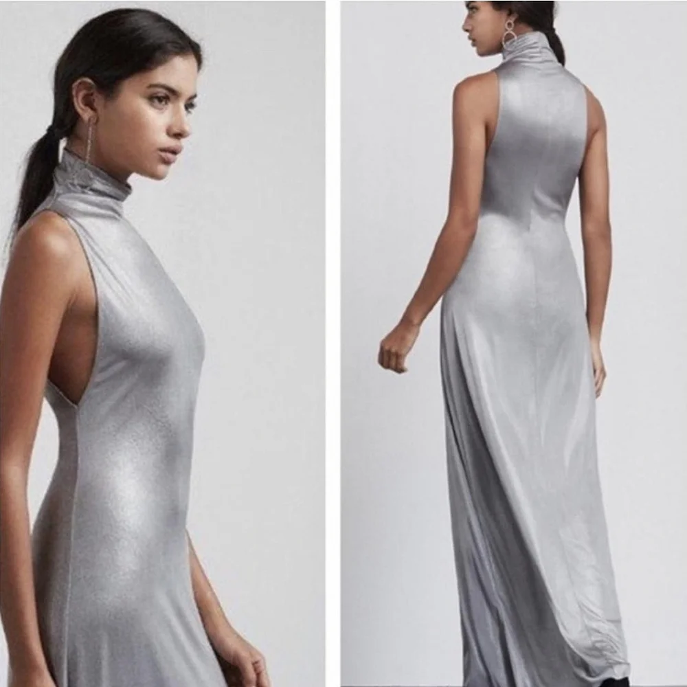 ☆ SOLD ☆ Reformation Duran Maxi Dress In Silver